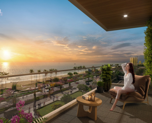 Pearl Residence Ban công view biển