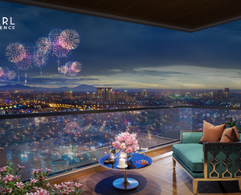 Pearl Residence Ban công view Thành phố
