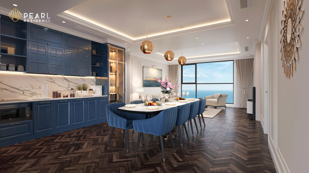 Preal Residence Phòng khách và Phòng bếp