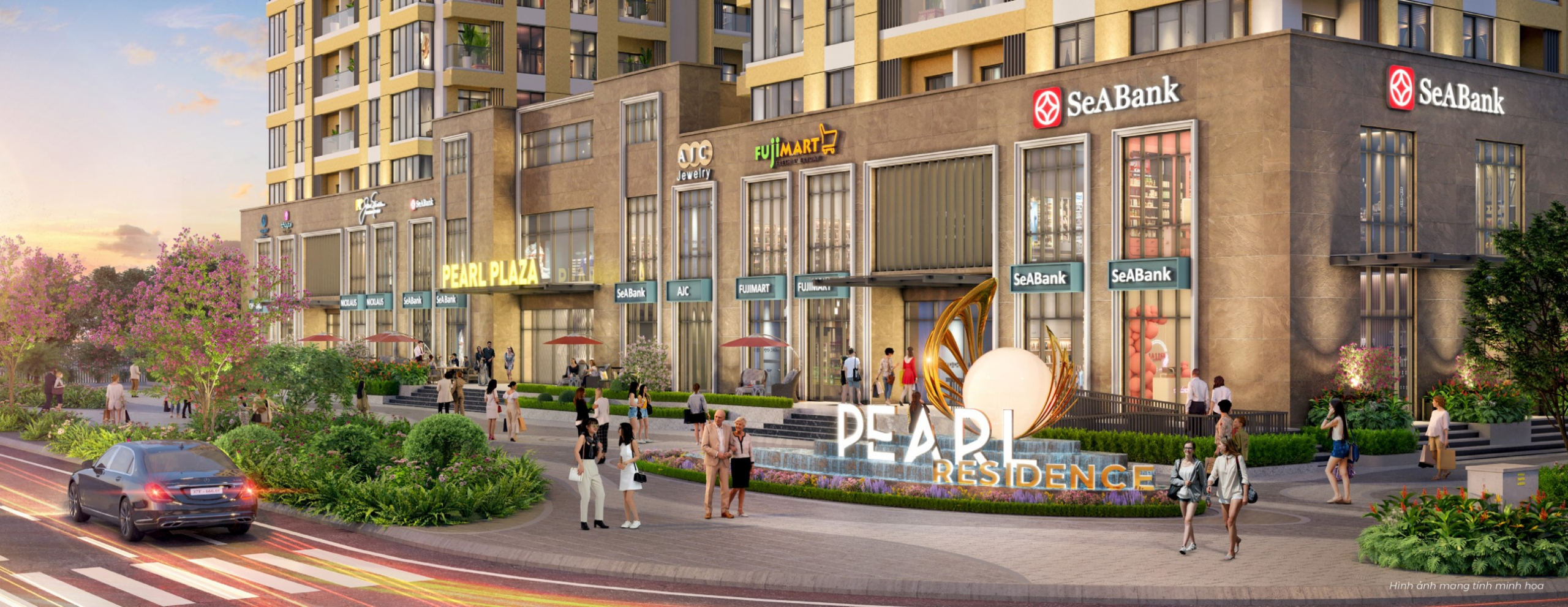 Phối cảnh sảnh tầng 1 Pearl Residence